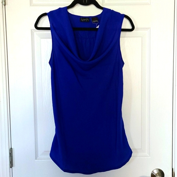 KERSH sz m royal blue top with small breast pocket - Picture 2 of 4
